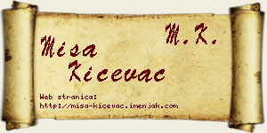 Miša Kićevac vizit kartica
